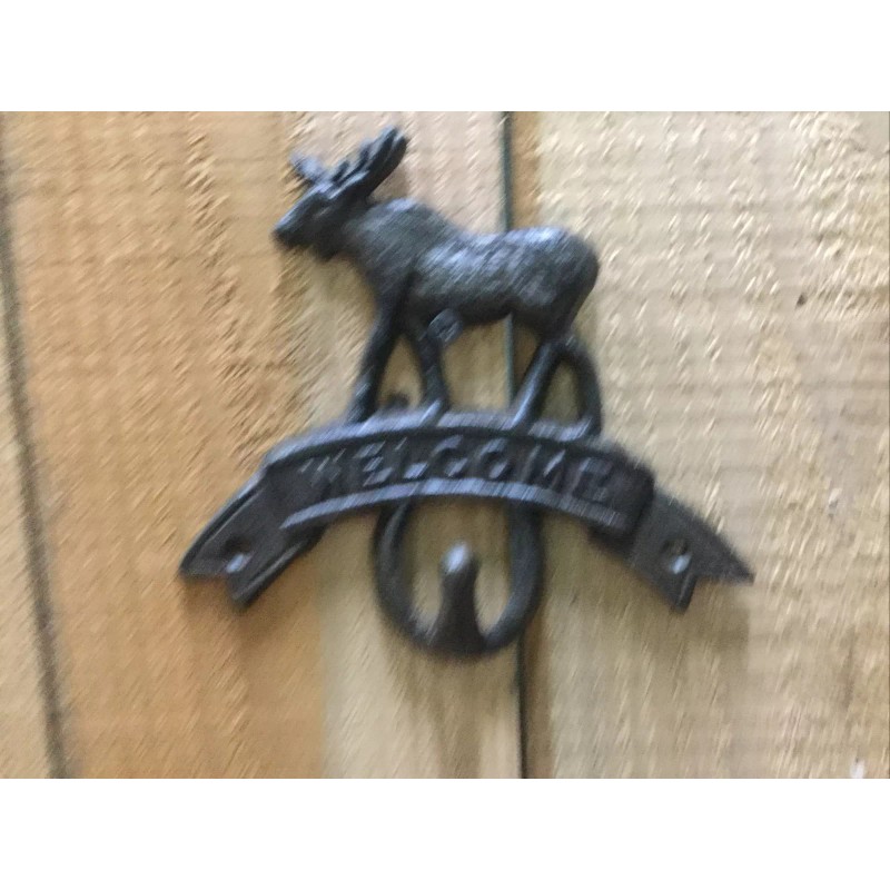 K-RAC Cast Iron “Welcome” Moose Hook