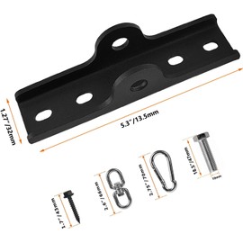 VANROUG Ceiling Hook Hanging, Heavy Duty Bag Hangers, 360° Rotatable Wall Ceiling Mount, Wooden Beam Hook for Boxing, Muay Thai Training, Aerial Yoga, Swing and Hammock