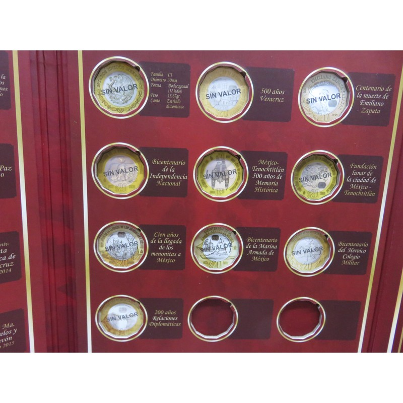 Numart Album para Monedas DE 20 Pesos Y Billete BICENTENARIO