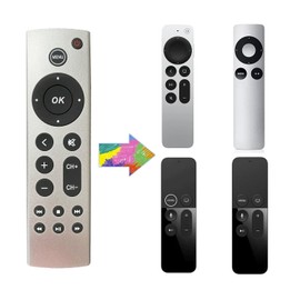 Mando a distancia universal de repuesto para Apple TV 4K/ Gen 1 2 3 4/ HD A2843 A2737 A2169 A1842 A1625 A1427 A1469 A1378 A1218, sin comando de voz incluido