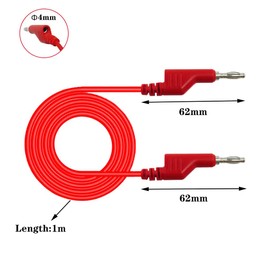 zalati Test Leads Cables 5pcs Banana Plug Used with 5 Colours for Multimeter Test Lead Voltage Tester Ammeter Current Tester Wiring Resistance Meter - 4mm