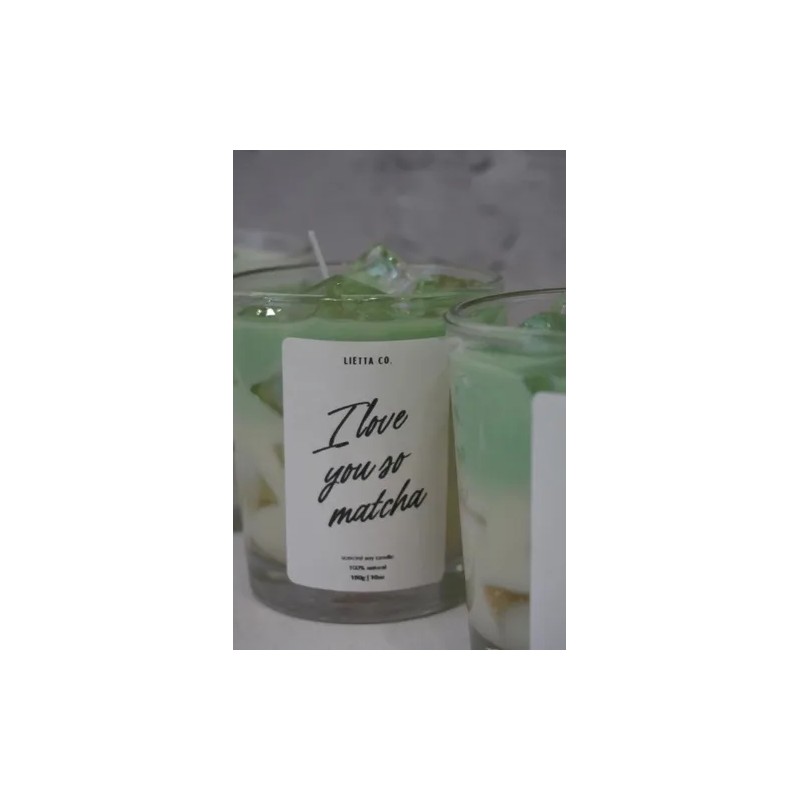 Velas Aromática Artesanal - Matcha Latte