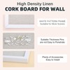 OWLKELA 20'' x 30'' Linen Bulletin Board, White Framed Corkboard,