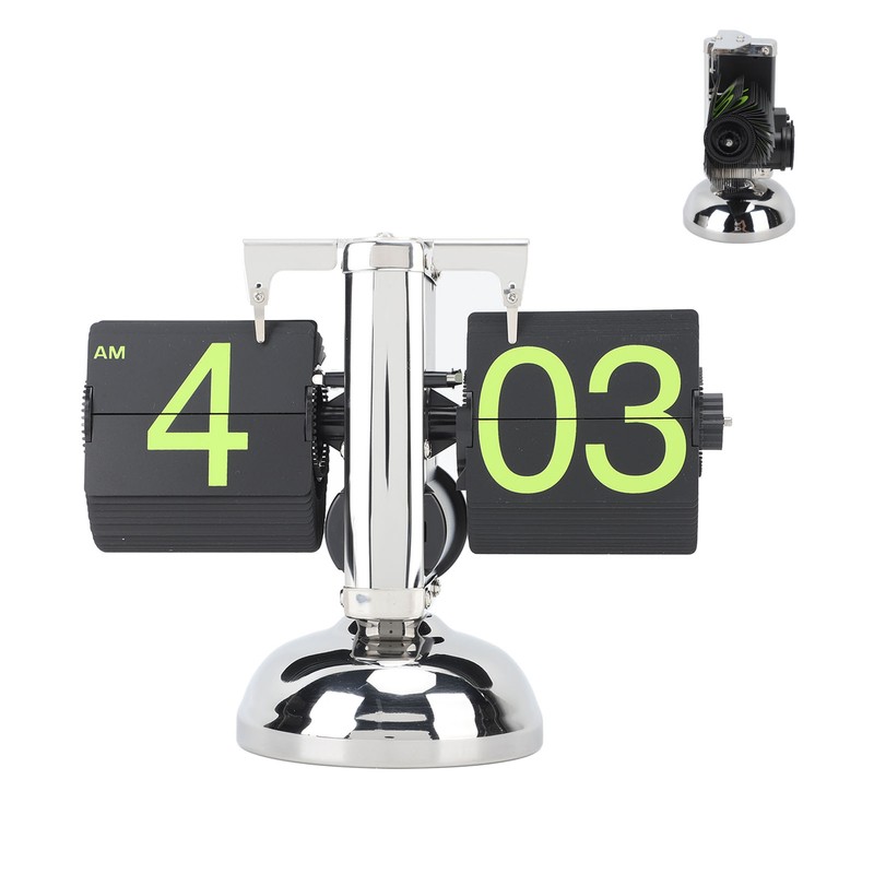 European Style Retro Digital Flip Down Clock 304 Stainless Steel