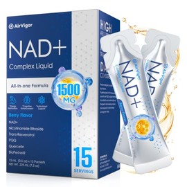 Suplemento líquido NAD+ de 1500 MG, para un envejecimiento saludable, energía, concentración y apoyo de vitalidad, suplemento alternativo NMN con ribó