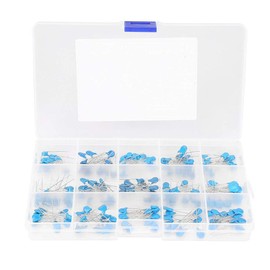 180Pcs 100pF-10000pF 15 Value 1kV High Voltage Ceramic Capacitor Assortment Kit DIY Electronic Circuits with Plastic Box Ceramic Capacitors 1kv