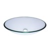 Novatto TIG-8012C Ovale Glass Vessel Bathroom Sink, Clear