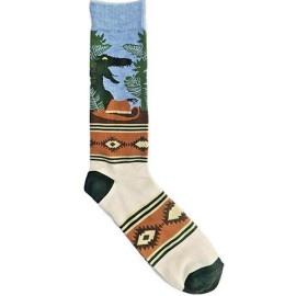High Point Design New JURASSIC WORLD Men's Crew Socks With T-REX