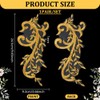 NBEADS Pack of 2 Gold Flower Embroidery Patch, Golden Floral