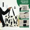 3 Pack Canvas Tote Bag for Women Aesthetic Shoulder Bag