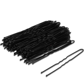 100 Pack Durable U-Shaped Hair Pins for Women's Thick Hair, Classic Black Styling Pins, for Buns