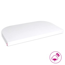 babybay Jersey Fitted Sheet Deluxe with Membrane Suitable for Extension Side Original, Maxi, Midi and Box Spring, White, 89 x 65 cm (Single Pack)