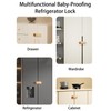 Xylionme 4 Pack Baby Proofing Refrigerator Lock, Child Safety Locks,