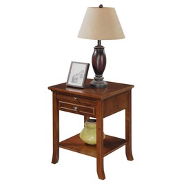 Convenience Concepts American Heritage Logan End Table with Drawer and Slide, Espresso