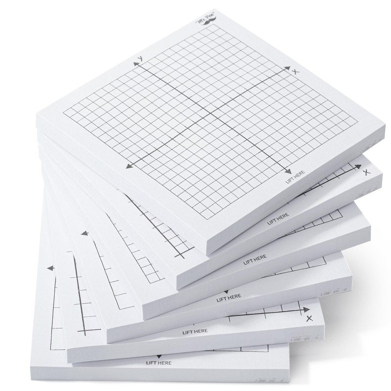 Mr. Pen- Graph Paper Sticky Notes, 6 Pads, 3x3 Inch,
