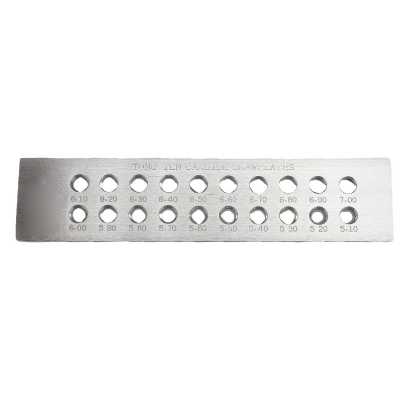 Wire Drawplate, 20 Holes 5.1-7.0mm Jewelry Wire Drawing Plate, Tungsten
