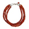 Kathy Bankston Handmade Carnelian Bracelet 7.5" L, Red Gemstone Bead