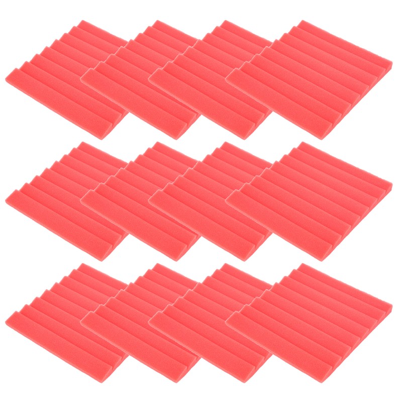12Pcs SoundAbsorption Panels 8 Grooves Triangle Acoustic Foam Sound Proof