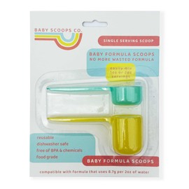 Baby Scoops Co. Infant Formula Measuring Scoop — Precise 1oz & 2oz Single-Serving for Newborns & Infants, BPA-Free Design