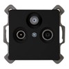 Kopp Paris 921450085 3-Way Antenna Socket for TV/RF/SAT, Flush-Mounted, Matte