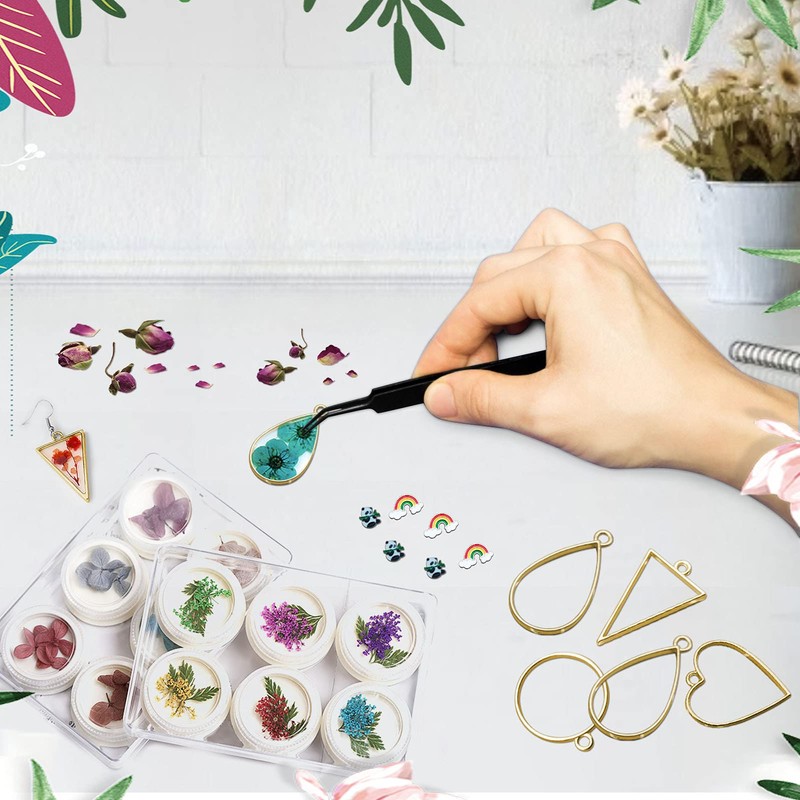 Ximalun 40pcs Open Bezel Pendants Open Back Pendant Blanks Hollow