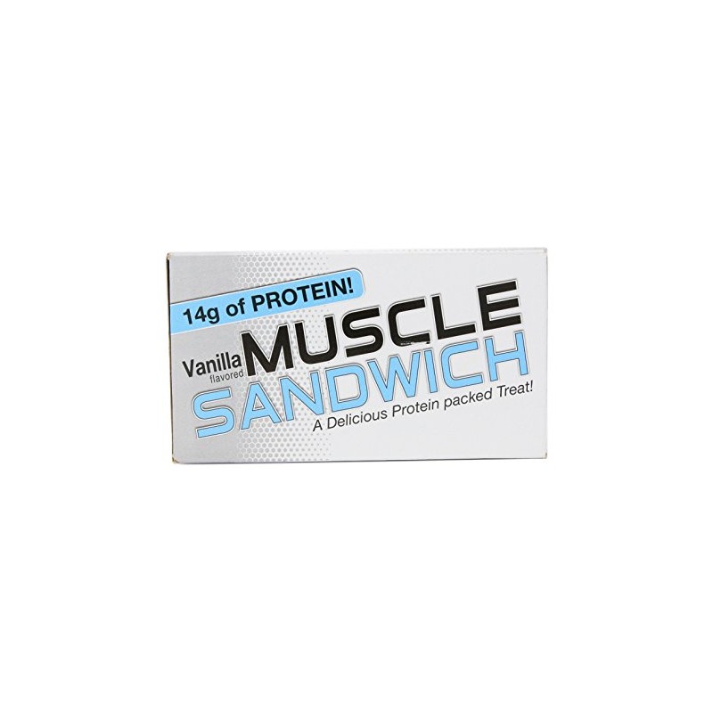 Muscle Foods Muscle Sandwich, Peanut Butter Vanilla, 12-Count Net wt.2.0