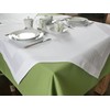 'ZOLLNER® Two-Ply Damask Table Linen White with Elegant Satin Stripes – various