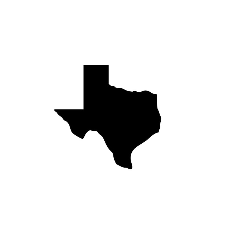 Vinyl Sticker Decal Texas Map Lone Star State Shape Silhouette