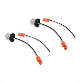 SJZBIN 2PCS E26 Socket Adapter Medium Base Male Screw in Light Bulb Socket Pigtail for Led Ceiling Lights Downlight