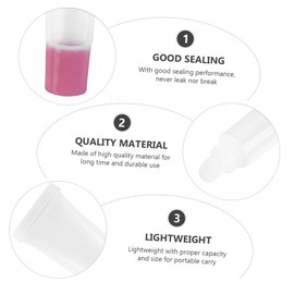 Baluue 50pcs Clear Squeeze Tubes for Lip Gloss Reusable Travel Cosmetic Containers Leak Lightweight Design for Balms and