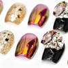 farfarflame Handmade Nail Tip, Short False Nail Stand, 3D Diamond,