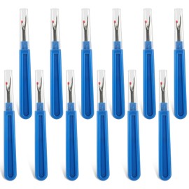 12-Pack Fiber Optic Ripper, Buffer Tube Binder Tool for Cable Technicians, Stripper with Red Ball Indicator and Safety Cap, Precision Splicing Equipment