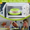 Microwave Splatter Cover & Anti-scald Plate,Collapsible Plastic & Silicone Microwave