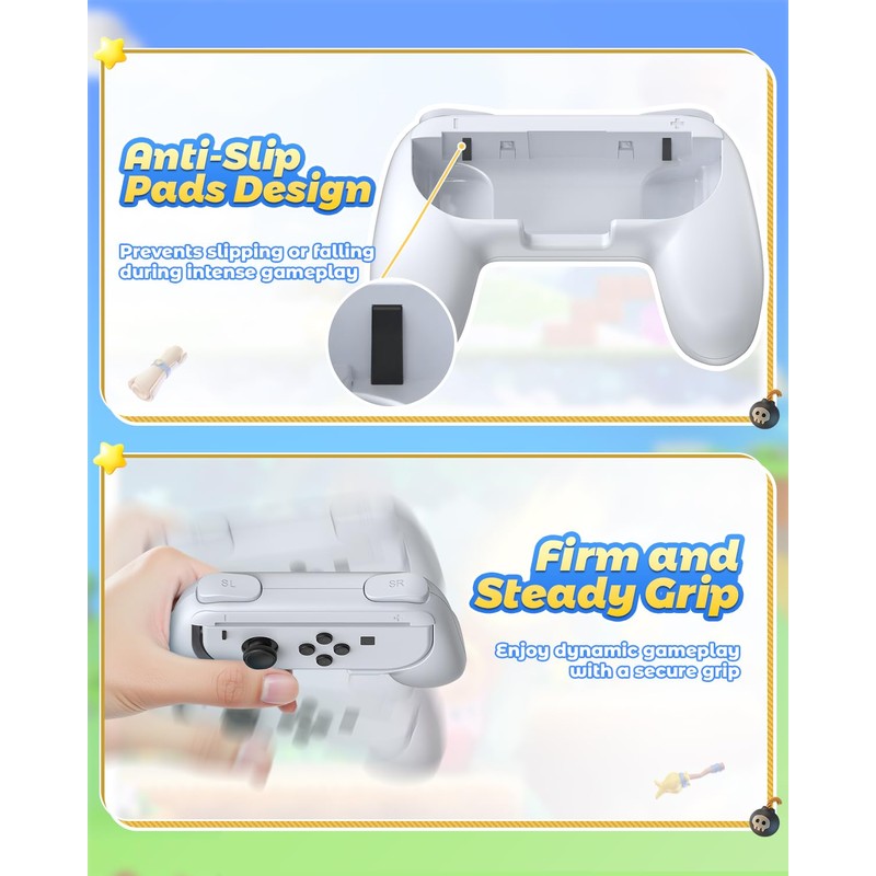 FYOUNG Handle Holder for JoyCon Switch & Switch OLED Model,