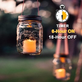 Homemory 12PCS Auto Timer Flameless Votive Candles, Flickering Battery Operated LED Tealight Candles, Realistic Electric Fake Tealight Candles for Wedding, Table, Outdoor(Battery Included)