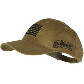 VooDoo Tactical 20-9351 Contractor Baseball Cap w/Flag, Tan, Coyote