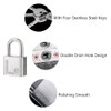 Marine Grade Rustproof Padlock with Long Shackle, Waterproof Stainless Steel