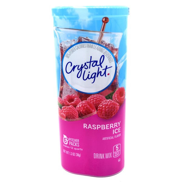 Crystal Light Raspberry Ice Drink Mix (12-quart), 1.3-ounce Packages (Pack of 2)