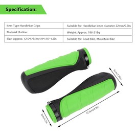 Dwawoo Bicycle Grips Green Grips Bicycle Grips Rubber Handlebar End Grips Cycling Lock Grips for Mountain Road Bike (Green and Black) Bicycles and Spare Parts