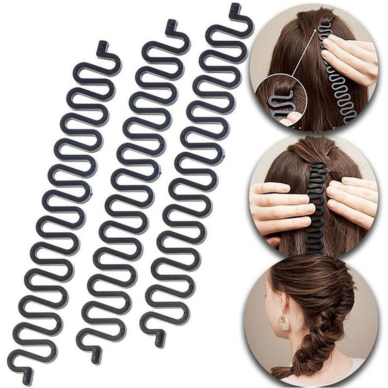 Ericotry 6 x Black Plastic French Hair Styling 7.5"