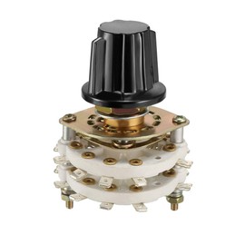 sourcing map 4P4T 4 Pole 4 Position 2 Deck Band Channel Rotary Switch Selector with Knob
