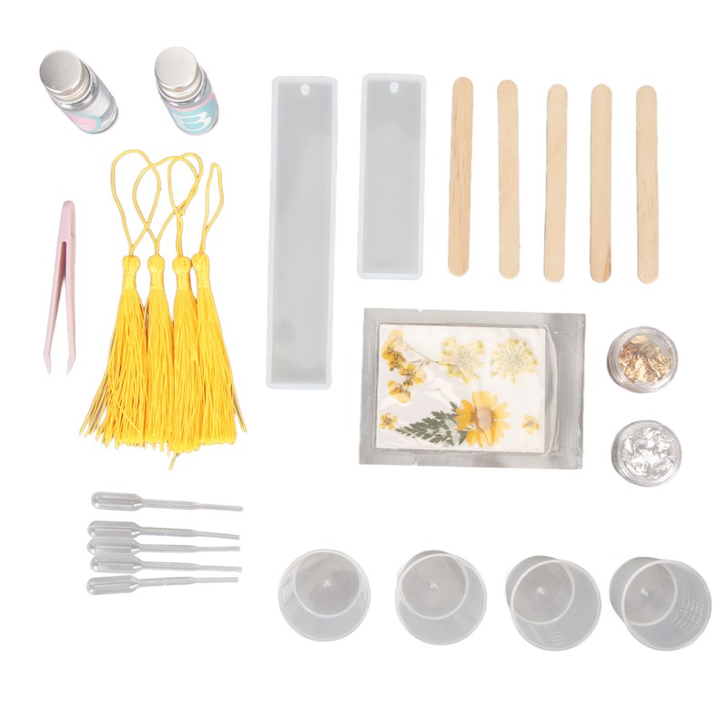 Bookmark Resin Molds Tear Resistant Reusable Bookmark Mold Tassels Kit