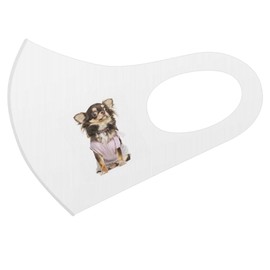デザイン マスク ２枚セット ポリエステル 洗える 布マスク 男女兼用 017982 ワンポイント 犬 チワワ 可愛い 動物