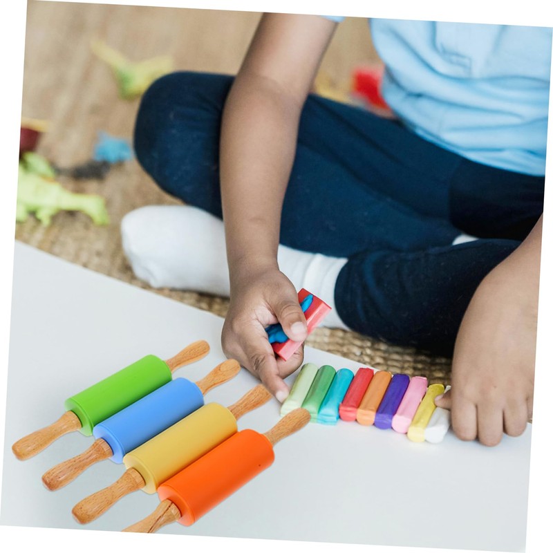BIUDECO Rolling Pin for Clay 4 Color Mini Rolling Pin