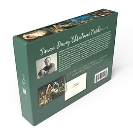 Simon Dewey Christmas Greeting Card Box- 5x7 Note Cards- 20 Cards and 21 Envelopes