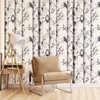LaiTique Birch Tree Peel and Stick Wallpaper, Owl Wallpaper, Self