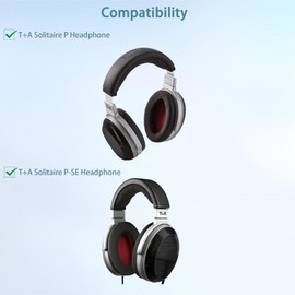 Solitaire P Ear Pads Replacement for T+A Solitaire P-SE/Solitaire P Headphones, Replacement Ear Pads Cushions (Microfiber/Protein Leather/Memory Foam)
