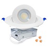 zouzai 6 inch 5CCT Gimbal Led Recessed Lights, 360°+90° Adjustable