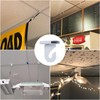 50 Pieces Metal Drop Ceiling Hooks, Right and Left White