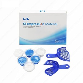 Kit de impresión de dientes Masilla Bandeja de material de silicona Kit de moldeo de dientes para medio de impresión dental